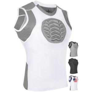 EXXACT SPORTS 청소년 야구 가슴 보호대, 처리된 여아용 소프트볼 흉골 가드 하트 셔츠, 보호대 패딩