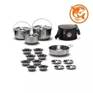 ( )다용도 스테인리스 캠핑 식기세트 야외 조리기구 용기