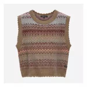 백화점정품 써스데이 아일랜드 조끼 베스트 [써스데이아일랜드]자카드 라운드넥 니트 T258MVT252W 봄 간절