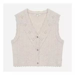 백화점정품 써스데이 아일랜드 조끼 베스트 [써스데이아일랜드][여성]케이블 브이넥 오픈형 베스트(T256MVT