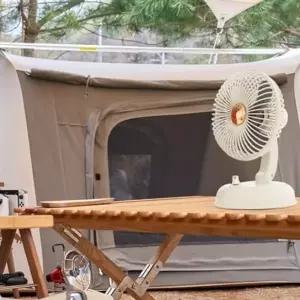 (색상 아이보리)무선선풍기 미니 책상 사무실 지니큐 캠핑용 미니 탁상차박용