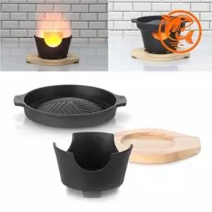 ( )가족 바비큐 캠핑용 철제 미니화로 17cm 작은 화로 고급 주물 요리기구