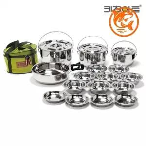 ( )다목적 스텐레스 캠핑 조리기구 코펠 가볍고 실용적인 야외 조리 도구