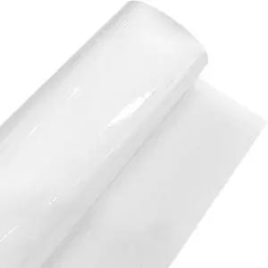 CALFOVERA 53 x 11.8 인치 흰색 매끄러운 솔리드 컬러 가죽 롤 글로시 미러 가짜 PU 시트 네온 반짝이는