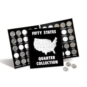 CURRENT COLLECTOR 50 STATES QUARTER 앨범 동전 7- 인치) 30.5 X 디스플레이 하드 미국 - 커버 19.1CM(12- 오거나이저 홀더 컬렉션 화폐 컬렉션, 1999-2009 교육용 역사, 및 재미 북,