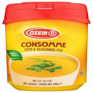 오셈 콘소메 수프 조미료 믹스 천연 재료 인공 향료 또는 방부제 없음 채식 친화적 코셔 14.1온스(12팩)