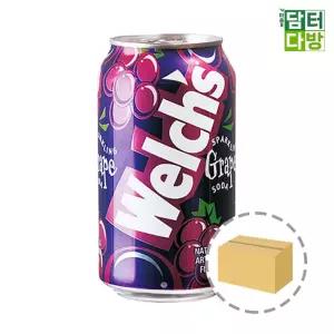 웰치스 포도 355ml (24캔)/운동회 맛있는 음료 단맛 체육대회 초등학생 유치원 소풍 음료수 유아 단체
