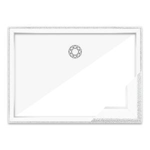 [2개구성] 25x25 고급형 슬림 앤틱화이트 보석십자수 페인팅 큐빅십자수 비즈십자수 액자 KWB609D3