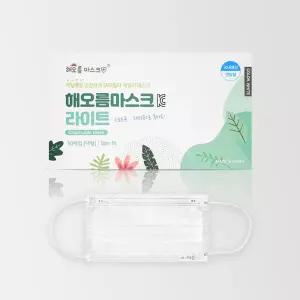 미라클하우스 해오름 썸머 라이트 대형 화이트 덴탈마스크 50매 629229