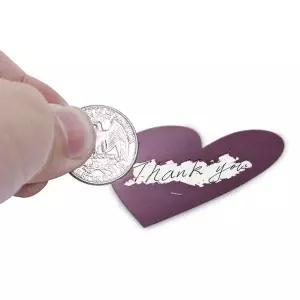 하트 스크래치 300P 스티커 복권 DD-11474 긁기 즉석 당첨 동전 만들기