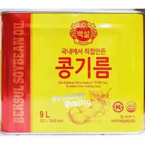 대두유(백설 9L) 식용유 국산콩 부침 콩식용유 고추씨