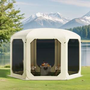 여름 메쉬 통기성 텐트 빠른 자동 개방형 양산 캐주얼 캠핑 휴대용 야외 휴식 장비