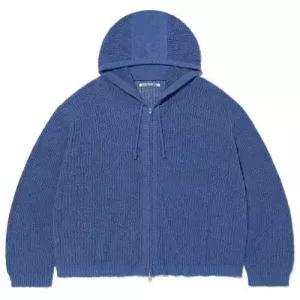 [매장정품} vivastudio MESH KNIT HOOD ZIP UP [MID BLUE]