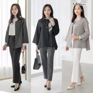 [마담4060]엄마옷 마담4060 (~110size)(3color) 데일리 여성 노카라플레어자켓 -RHJK2401001-..