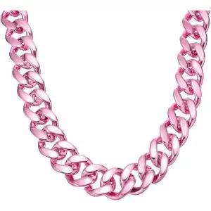 11425441 남자 목걸이 가벼운 패션 캐주얼 uxcell 플라스틱 체인 35인치 힙합 래퍼 가짜 굵은 금 보석 파티