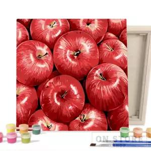 온] DIY 페인팅 그림 그리기 행운의 홍사과 25X25 예쁜그림 혼자하는취미