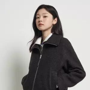 [백화점 정품] 빈폴 레이디스 울저지 집업 아우터형 코트 - 브라운 BF5X30C03D