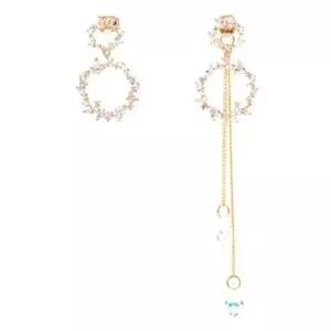 [쥬아나윤] 플로라 스와로브스키 크리스탈 투웨이 롱 드롭 귀걸이