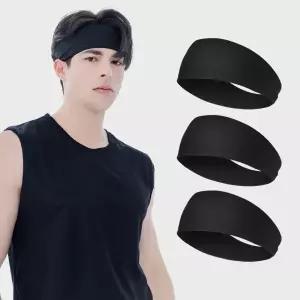 (3매세트) 남녀공용 헤어밴드 땀 흡수 스포츠 헬스 쿨 머리띠 2254399 시글락 J