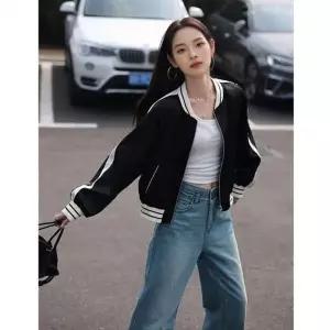 ( )여성바람막이 점퍼 블루종 자켓 항공 잠바 바시티 바람막이여성 야상 크롭