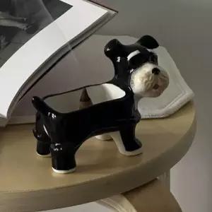 슈나우저 장식 인형 인테리어 강아지 홀더 미니 보관함 악세사리 트레이