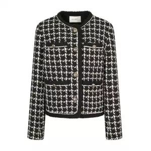 [백화점 정품] 25FW JJ지고트 배색 파이핑 하운드 투스 자켓 재킷 GNBA0JKJ9