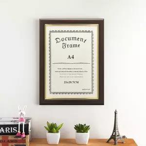 [하프클럽/셀러허브]A4액자 다크브라운 A4 사진액자 졸업장 상장액자