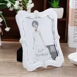 [하프클럽/셀러허브]포토액자 진주 엔틱 사진 액자(5x7) 탁상용 인테리어액자