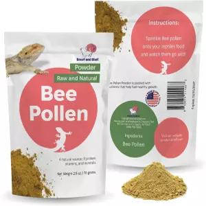 파충류용 꿀벌 꽃가루 가루 ？ 천연 식욕 촉진제 비타민 보충제 곤충 및 샐러드용 먼지 제거제 파충류 사료
