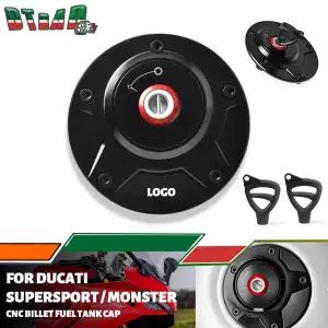 호환  DUCATI Supersport S MONSTER 1200 821 797 620 CNC 알루미늄 연료 탱크 캡 키 수정 부품 포함 오일