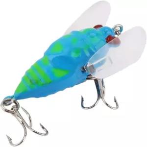 오쿠요닉 낚시 미끼 매미 듀얼 트레블 훅 2 고무 칼날 키트