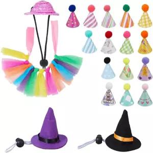 슈퍼피딩 수염 용 옷 의상 33PC 모자와 1PC 도마뱀 조절 가능한 투투 스커트 할로윈 크리스마스 생일 작은