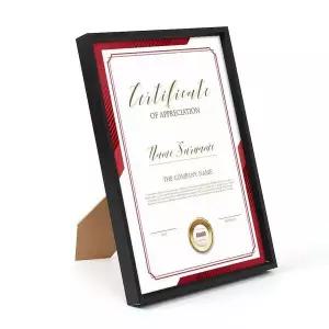 [하프클럽/셀러허브]A4액자 모던라인 입체 상장액자(A4) (블랙)인허가 수료증액자 졸업장액자