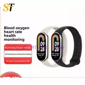 호환 샤오미 호환 밴드 8 어 버전 98% 새 상품  심박수 및 수면 모니터  긴 배터리 수명 블루투스 스마트