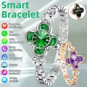 호환  LIGE 스마트 팔찌 쿼츠 손목시계 여성용 AI 건강 분석 심박수 혈중 산소 스포츠 만보계 여성 시계