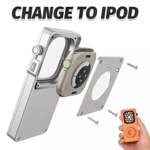 호환  아이워치용 메탈 커버 아이팟 스타일 보호 케이스 워치 시리즈 1110987654SE 기능 확장