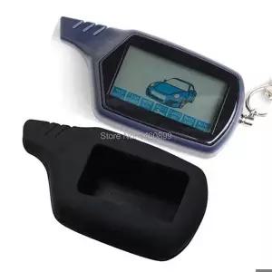 호환  LCD 리모컨 및 실리콘 커버 키 케이스 러시아 Twage Starline B6 키체인 양방향 자동차 경보 시스템