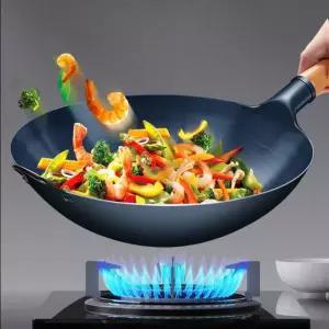 요리웍 프라이팬 손잡이 후라이팬 중국 볶음요리 직화 구이 40cm