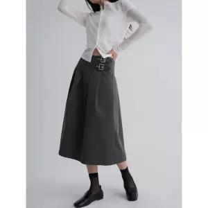 에잇세컨즈 비죠 플리츠 스커트 - 애쉬 1093627