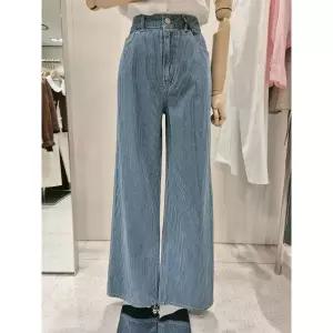 갤러리아 [SISTINA] 스트라이프 세미 와이드 팬츠