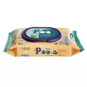 스프링클 비데물티슈 푸티슈 POO티슈 60매, 30개