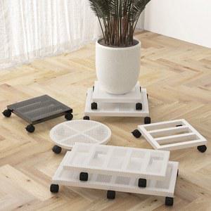 철제 이동식 화분받침 물받이 바퀴달린 트레이