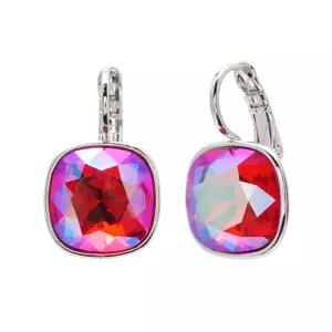 쿠션컷 크리스탈 12mm 라이트시암쉬머 귀걸이 선물 학생 귀걸이 모임 여자