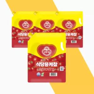 오뚜기 식당용 케찹 스파우트팩 3.3kg 4개 대용량 케첩