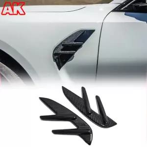 호환   M3 G80 G81 M4 G82 G83 2021-2026용 리얼 카본 파이버 자동차 사이드 펜더 사이드 에어 벤트 스플리