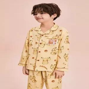 [국내백화점] 스파오키즈 포켓몬 체크 긴팔 파자마