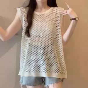 옷자락 여성 여름 망사 레이어드 민소매 조끼1201462