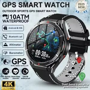 호환  2025New 하이 엔드 스마트 시계 AMOLED HD 스크린 GPS 포지셔닝 10ATM 수영 스포츠 시계 음성 통화 S
