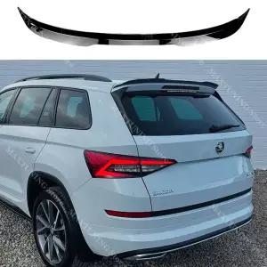 호환  Skoda Kodiaq MK1 RS Sportline 2017-2021 Pre-Facelift Maxton 스타일 리어 스포일러 확장 캡 립 루