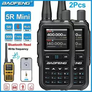 호환  2개입 바오펑 UV-5R 무전기 블루투스 앱 프로그래밍 멀티 밴드 AM 무선 주파수 복사 듀얼 타입-C 햄